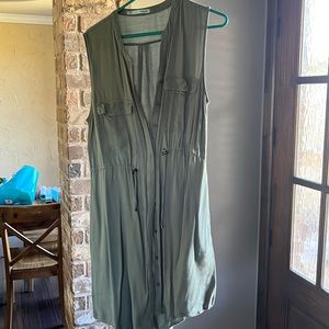 Olive green t-shirt dress